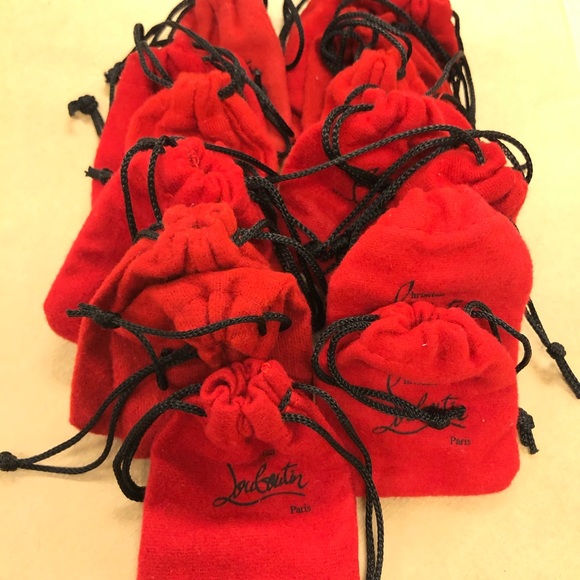 New Empty Christian Louboutin Red drawstring Pouch - Picture 6 of 6